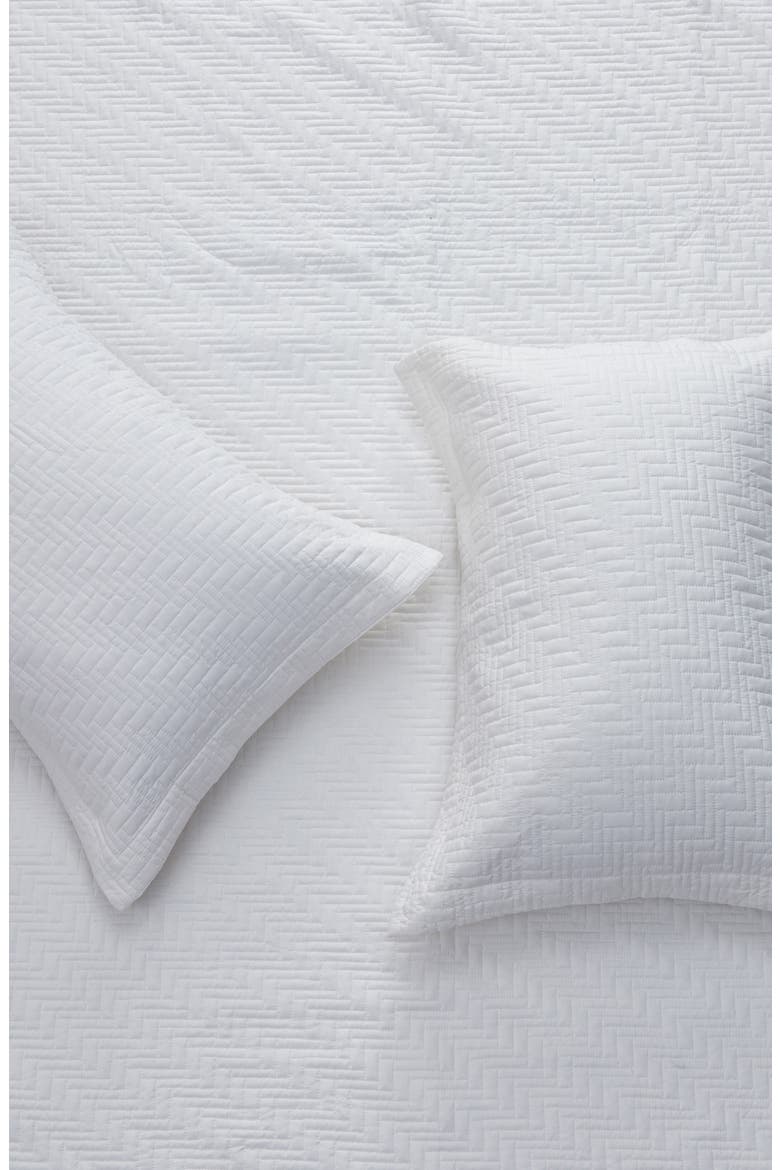 Solid Quilt & Sham Set, Alternate, color, WHITE