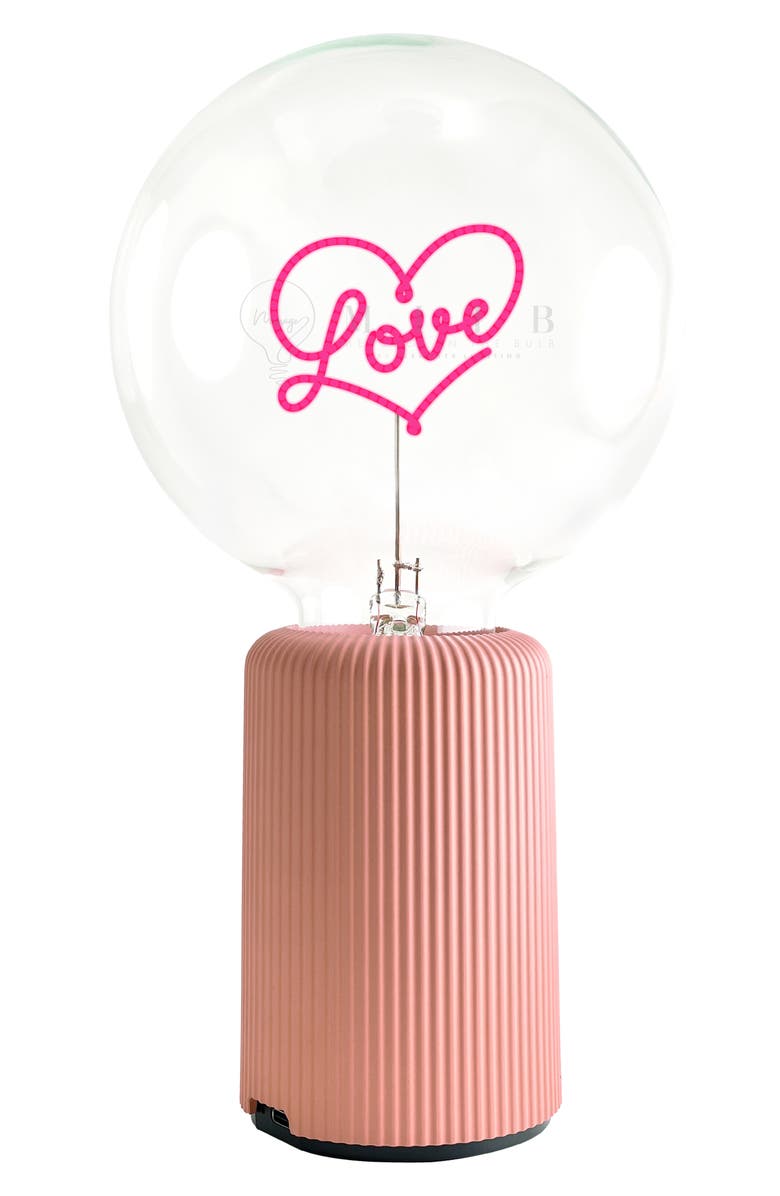 Message in the Bulb Love Bulb Portable Table Lamp, Main, color, 