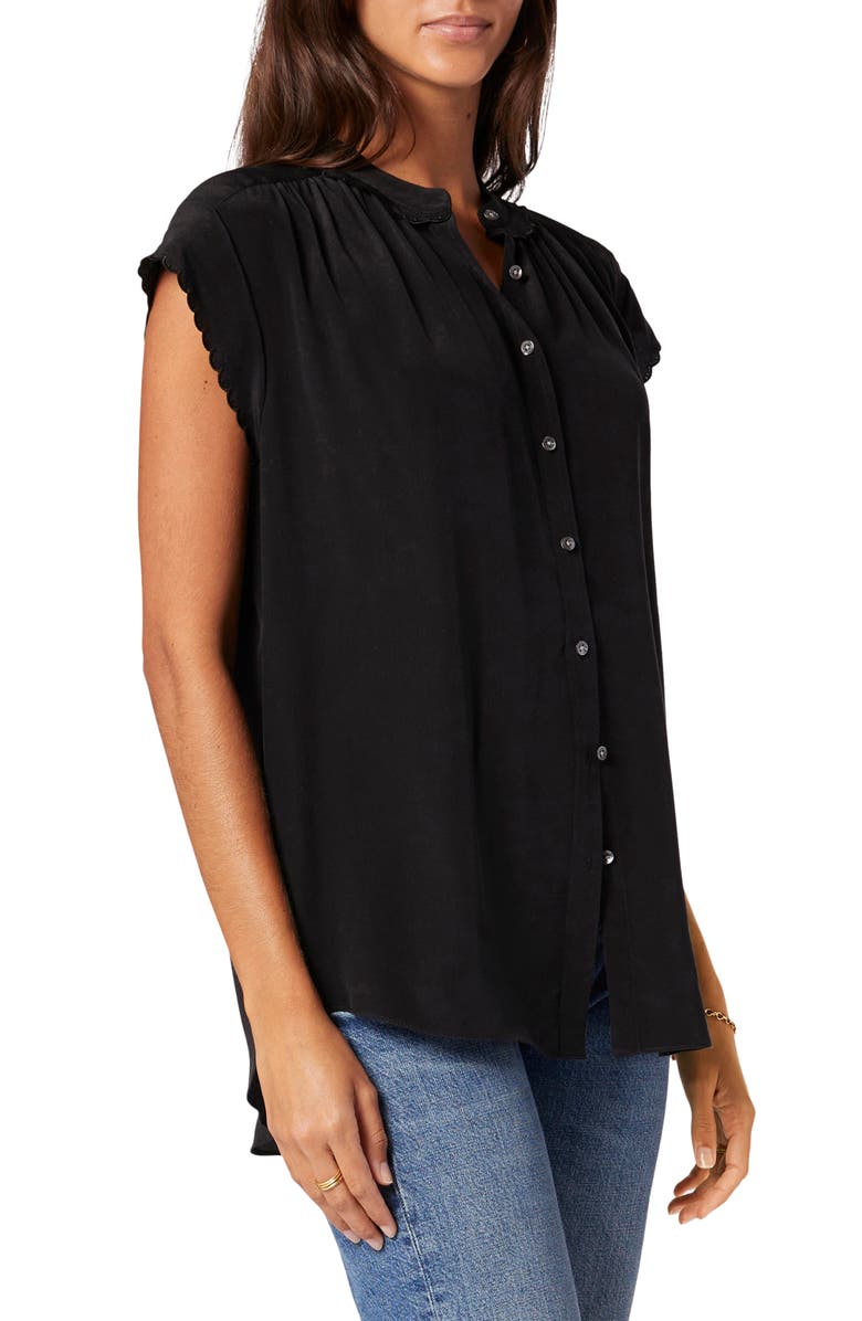 Joie Calais Silk Button-Up Blouse, Alternate, color, 