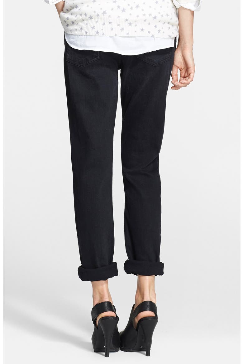 'The Traveler' Boyfriend Jeans, Alternate, color, BLACK DESTROY