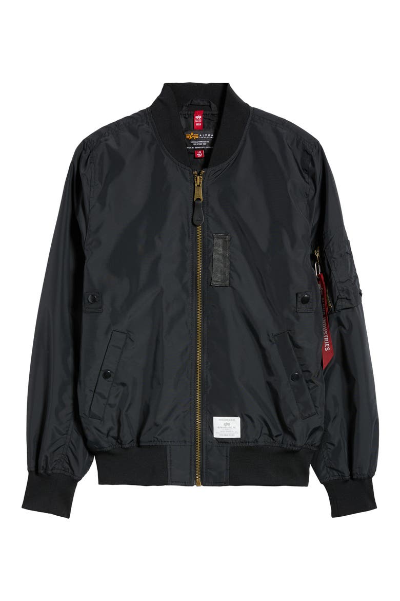 L-2B Skymaster Gen II Water Resistant Bomber Jacket, Alternate, color, BLACK