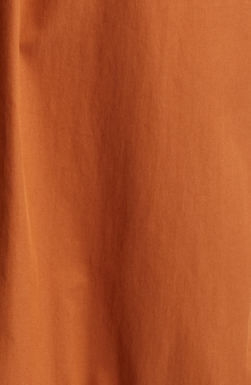 Astr The Label Mixed Media Fit & Flare Dress In Rust Brown