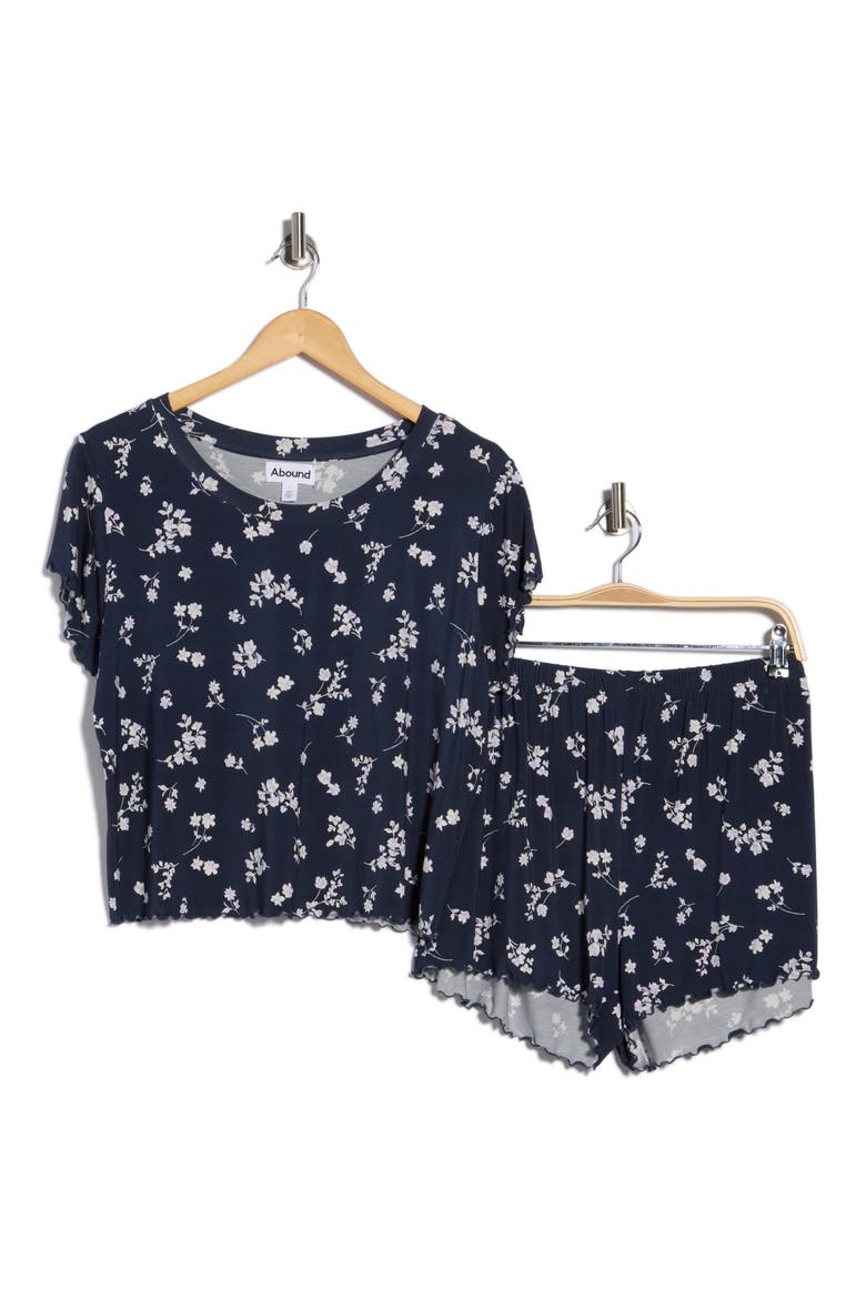 After Hours Short Pajama Set, Main, color, NAVY GABBY FLORAL