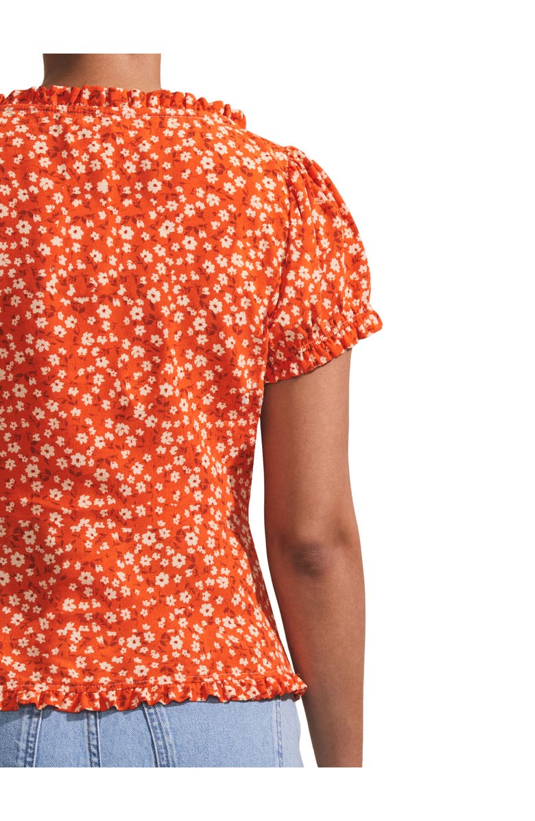 Ro&Zo Ditsy Empire Seam Top, Alternate, color, Red