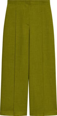 Theory City Pleated High Waist Wide Leg Pants