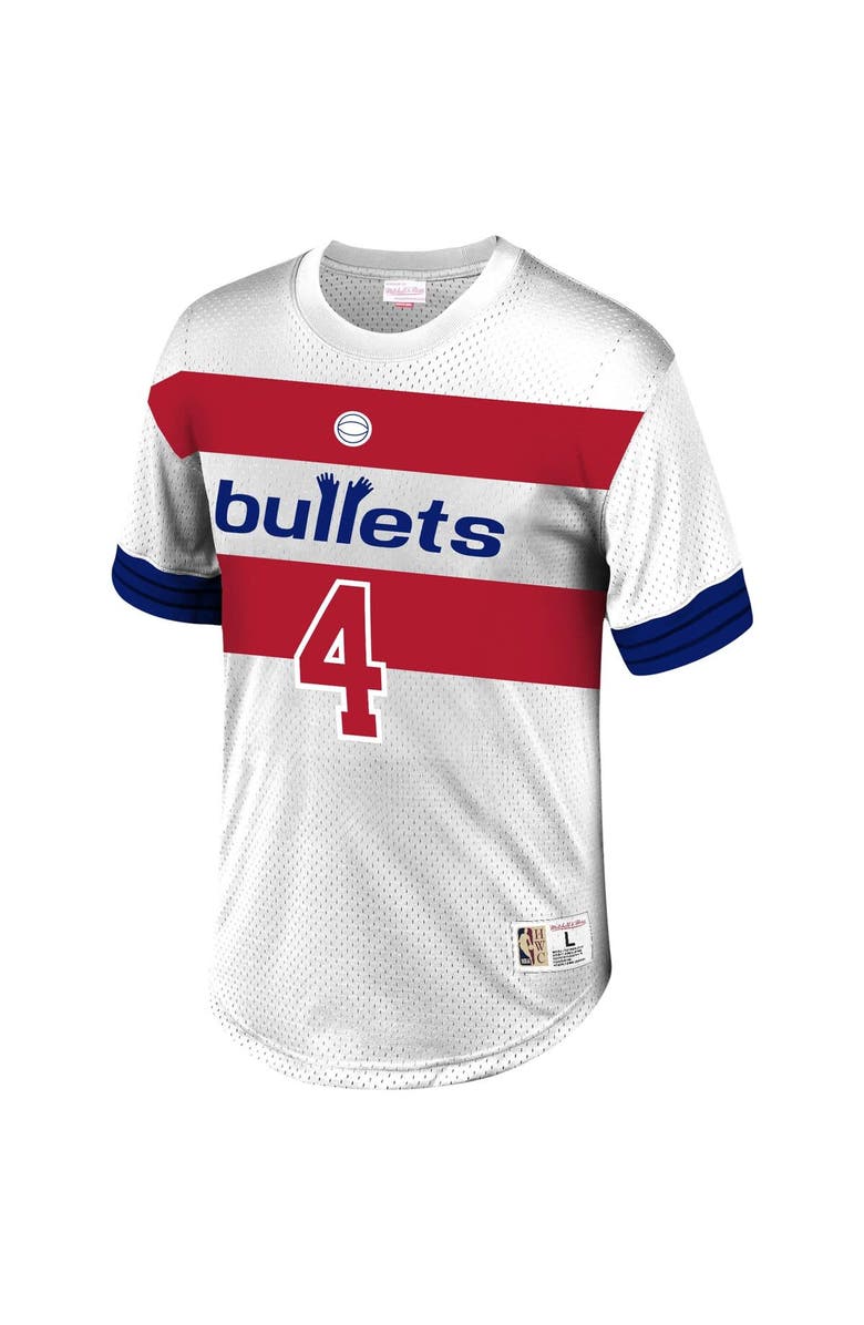 Mitchell & Ness Men's Mitchell & Ness Chris Webber White Washington Bullets Mesh T-Shirt, Alternate, color, 