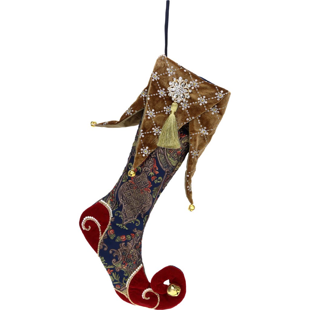 Mark Roberts Floral Jester Stocking In Multi