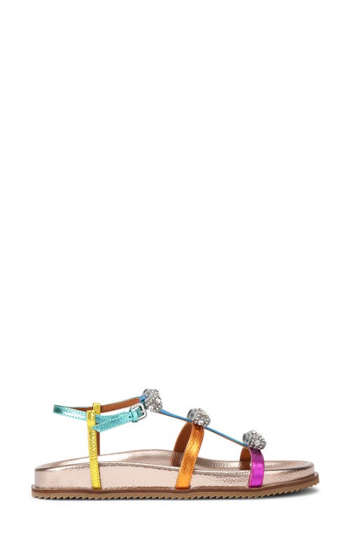 Kurt Geiger London Pierra Micro Bow Ankle Strap Sandal In Metallic Multi