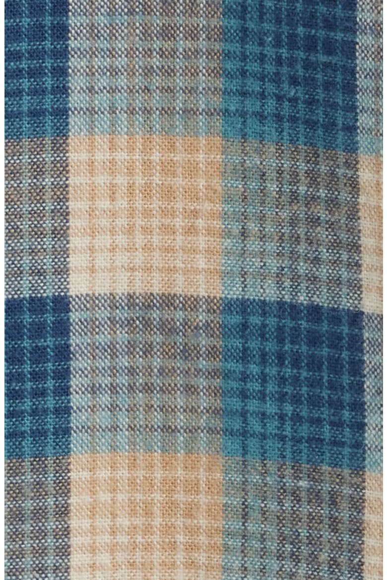 Wyatt Plaid Cotton Snap-Up Shirt, Alternate, color, TAN/ BLUE PLAID