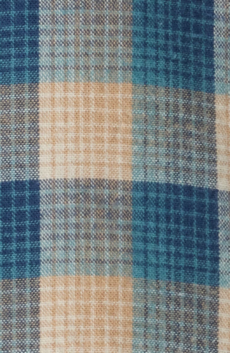 Pendleton Wyatt Plaid Cotton Snap-Up Shirt, Alternate, color, Tan/ Blue Plaid