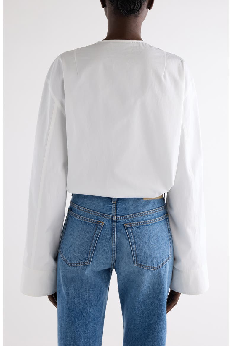 Utility Cotton Poplin Crop Shirt, Alternate, color, WHITE