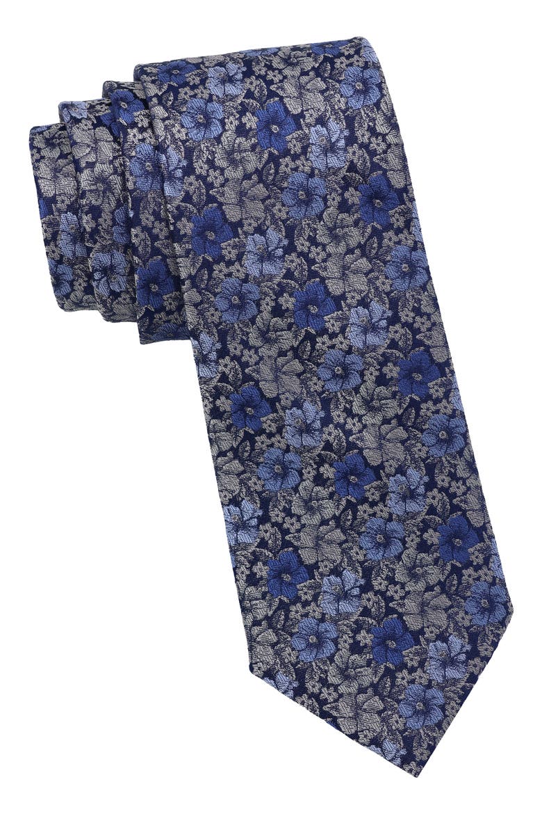 Floral Tie, Main, color, NAVY/ BLUE