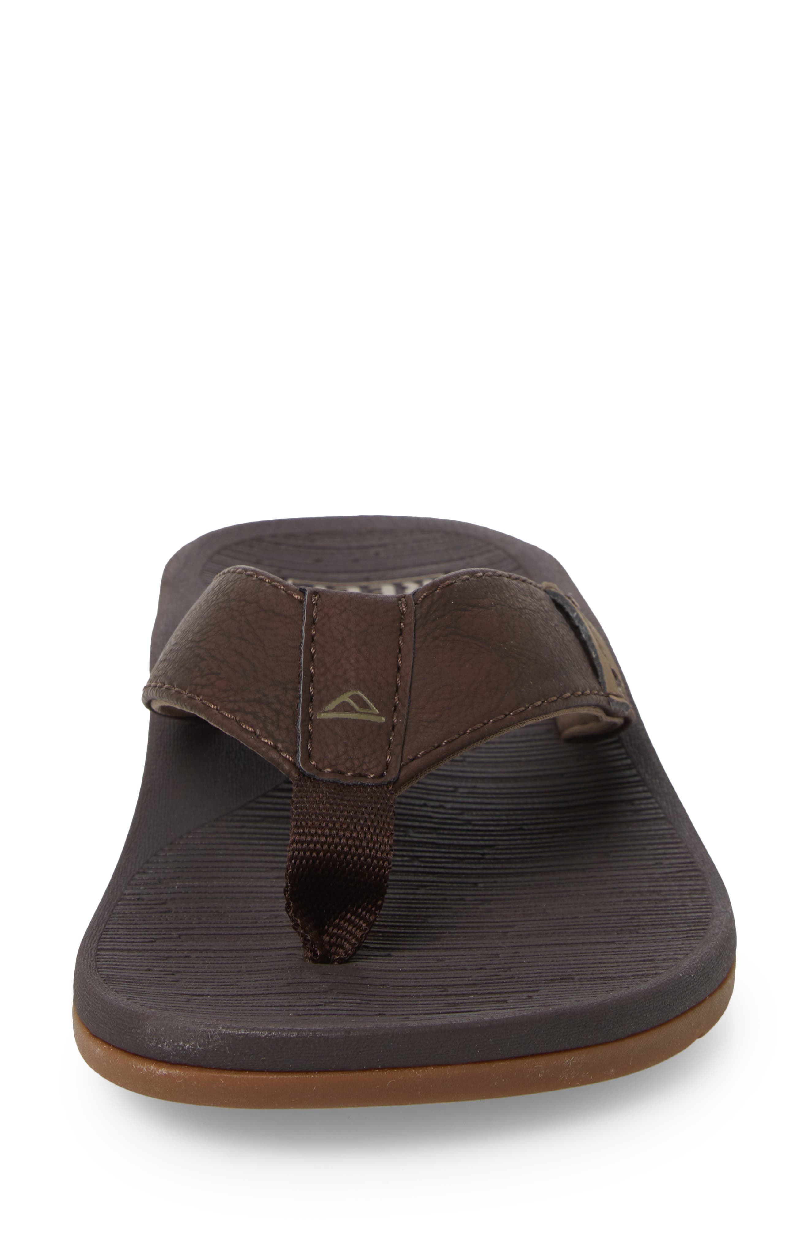 Santa Ana Flip Flop, Alternate, color, BROWN