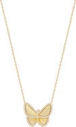 Bony Levy Icon Pavé Diamond Butterfly Pendant Necklace