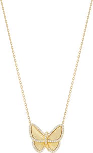 Bony Levy Icon Pavé Diamond Butterfly Pendant Necklace