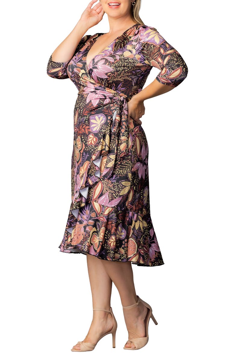 Flirty Flounce Wrap Dress, Alternate, color, WONDERLAND