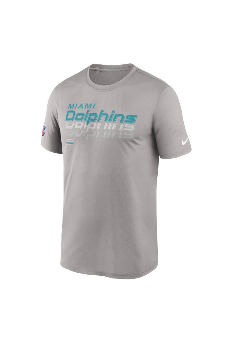 Men's Nike Gray Miami Dolphins Sideline Legend Performance T-Shirt, Alternate, color, Gray