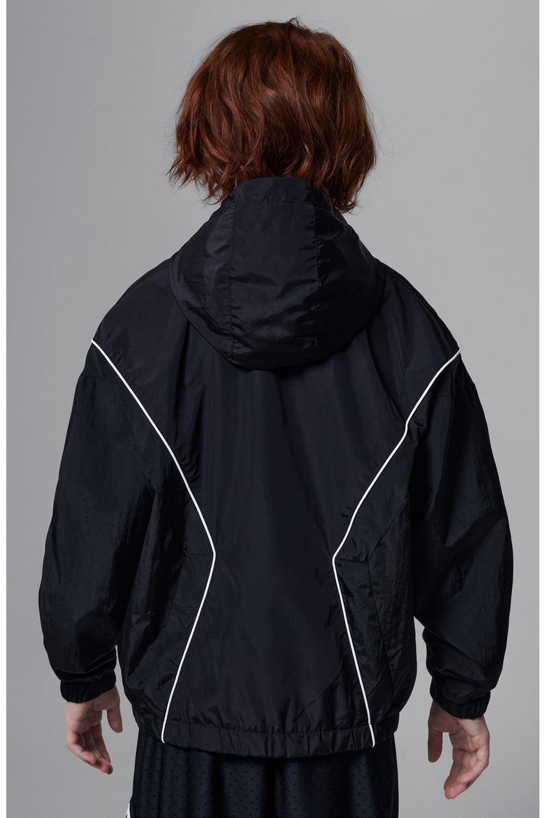 Kids' Essentials Draft Hooded Jacket, Alternate, color, BLACK