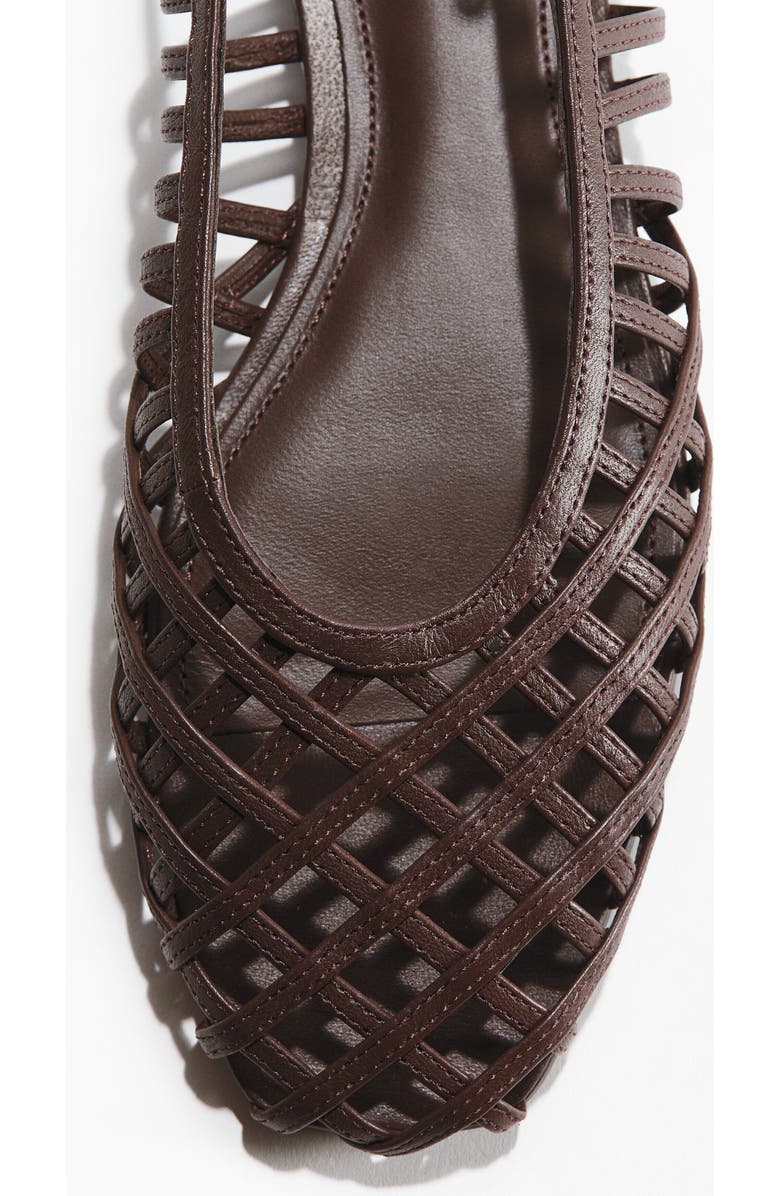 H&M Leather Slingbacks, Alternate, color, Dark Brown