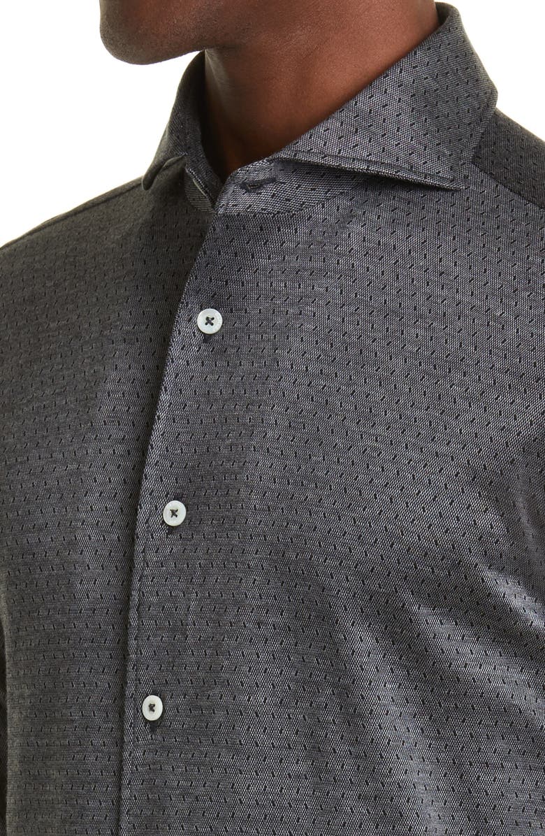 Canali Deco Cotton Jersey Dress Shirt, Alternate, color, 