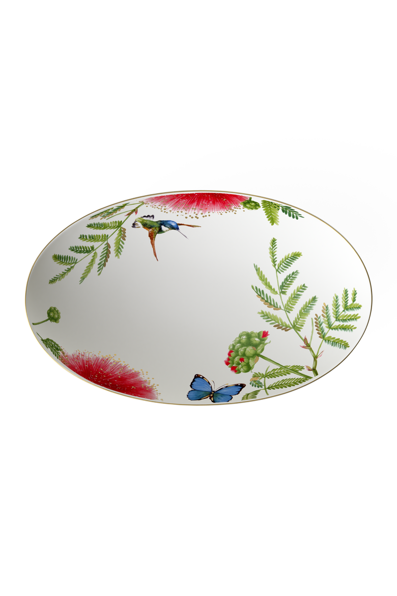 Amazonia Oval Vegetable Bowl, Alternate, color, white