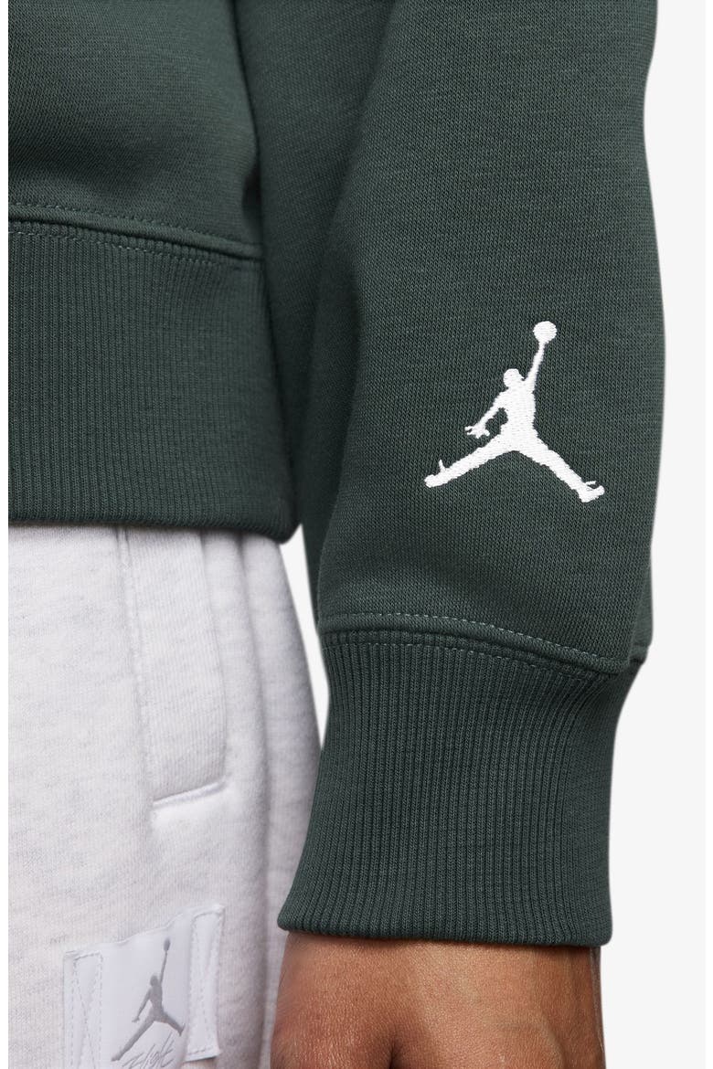 Brooklyn Fleece Sweatshirt, Alternate, color, MIDNIGHT GREEN/ RED/ WHITE