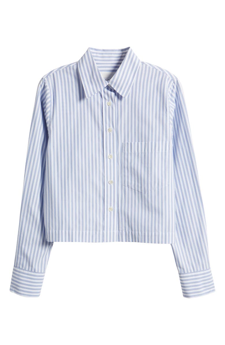 Closed Classic Stripe Organic Cotton Crop Shirt, Alternate, color,