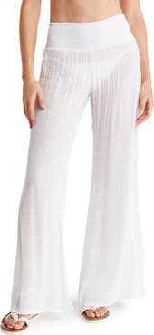 Elan Crochet Panel Cover-Up Pants
