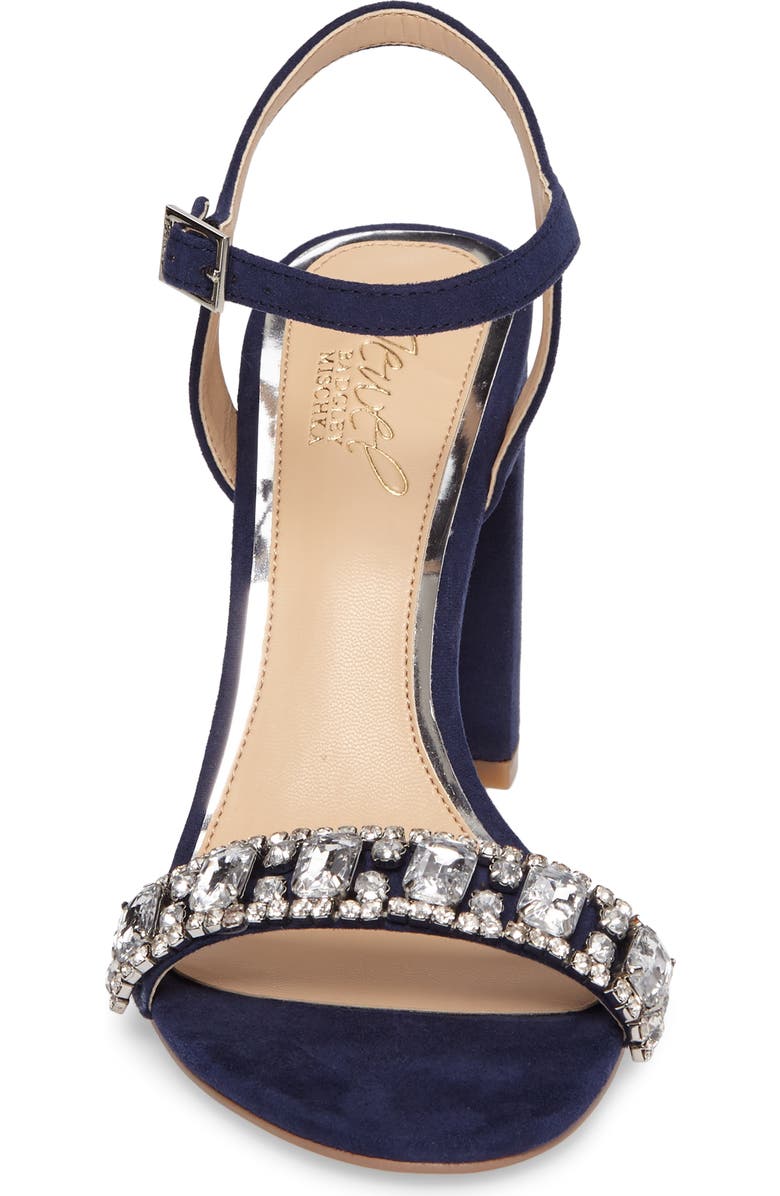 Jewel Badgley Mischka Hendricks Embellished Block Heel Sandal, Alternate, color,