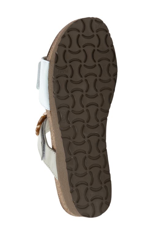 Naot Anabel Slide Sandal In White Leather/soft Ivory