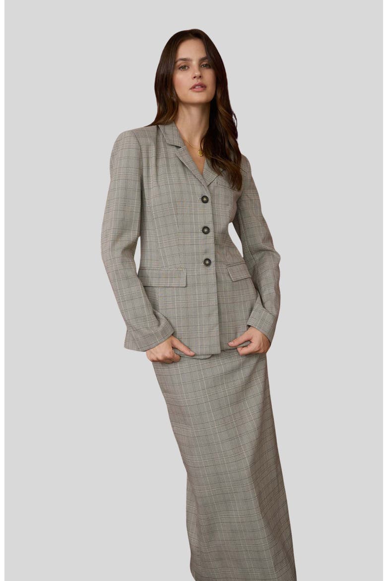 Plaid Blazer, Alternate, color, LIGHT TAUPE MULTI