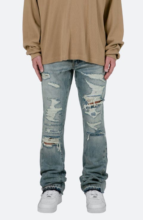 Distressed Flared Jeans