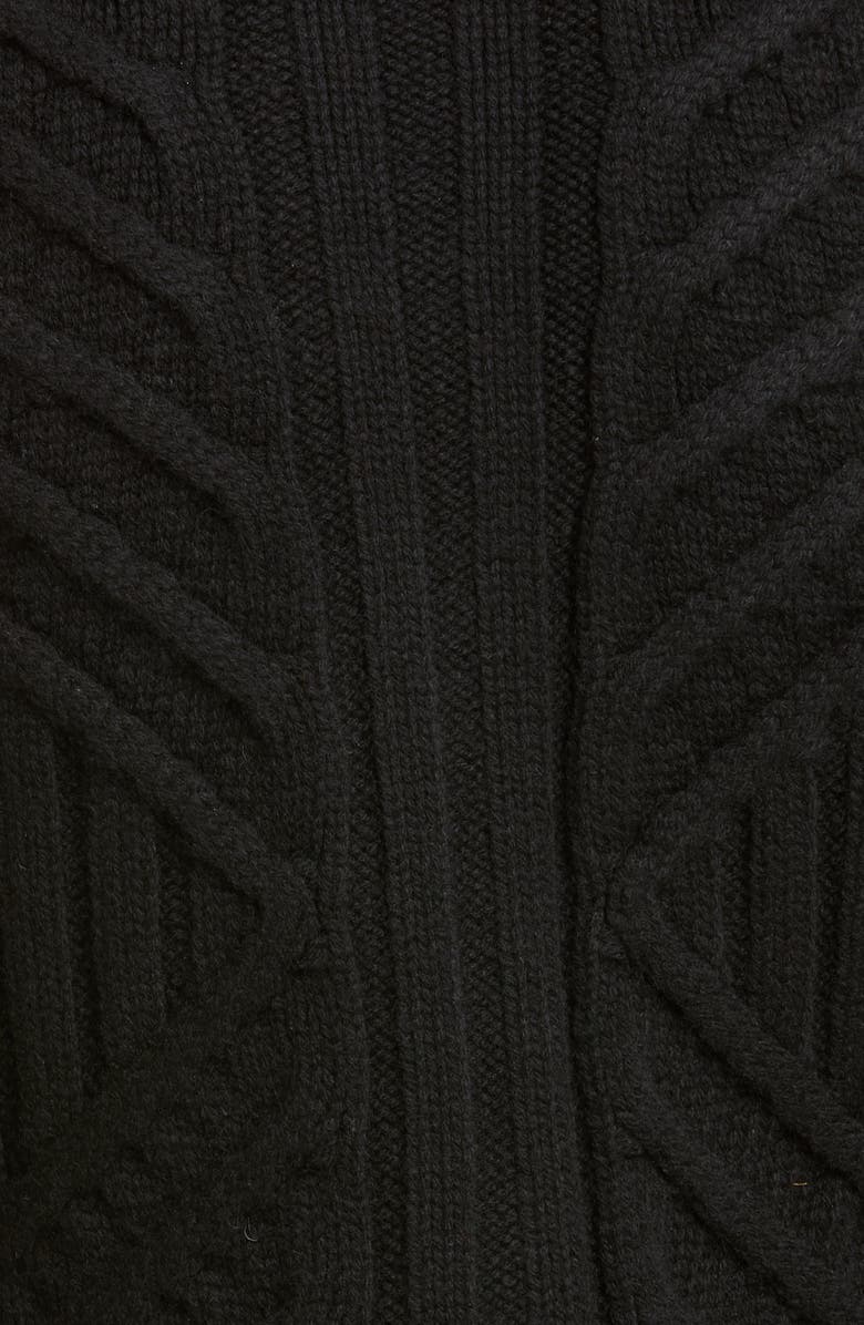 McQueen Alexander McQueen Angled Cable Cardigan, Alternate, color, 