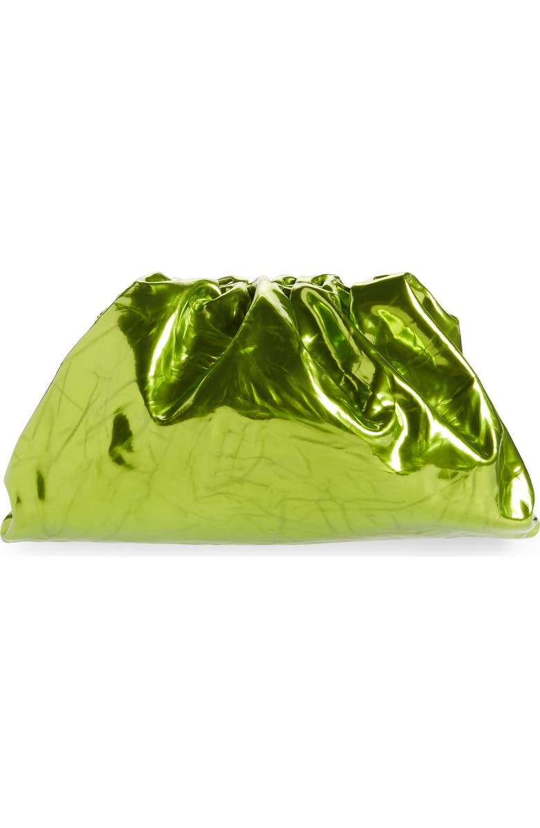 Bottega Veneta Teen Pouch Leather Clutch, Alternate, color, Chlorophyll-Silver