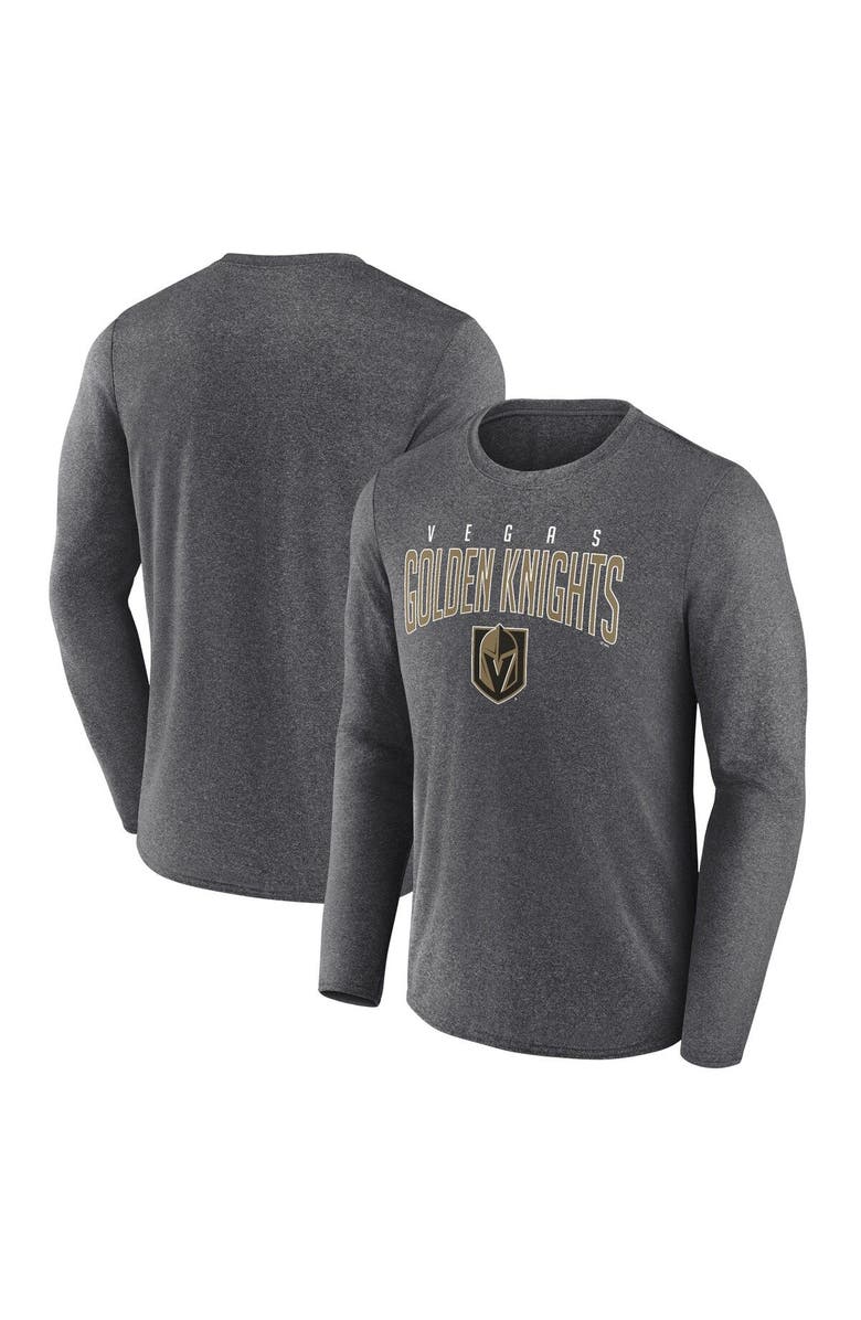 FANATICS Men's Fanatics Branded Heather Charcoal Vegas Golden Knights Special Edition 2.0 Scoring Chance Long Sleeve T-Shirt, Main, color,