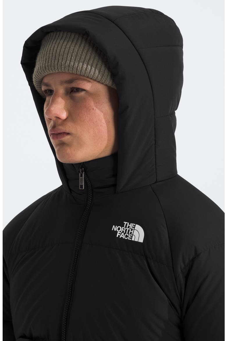 Kids' North Down Fleece Lined Short Parka, Alternate, color, TNF BLACK