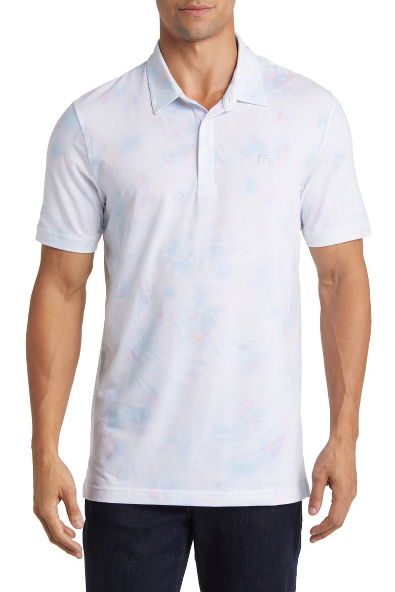 All Tied Up Tie Dye Polo, Main, color, WHITE