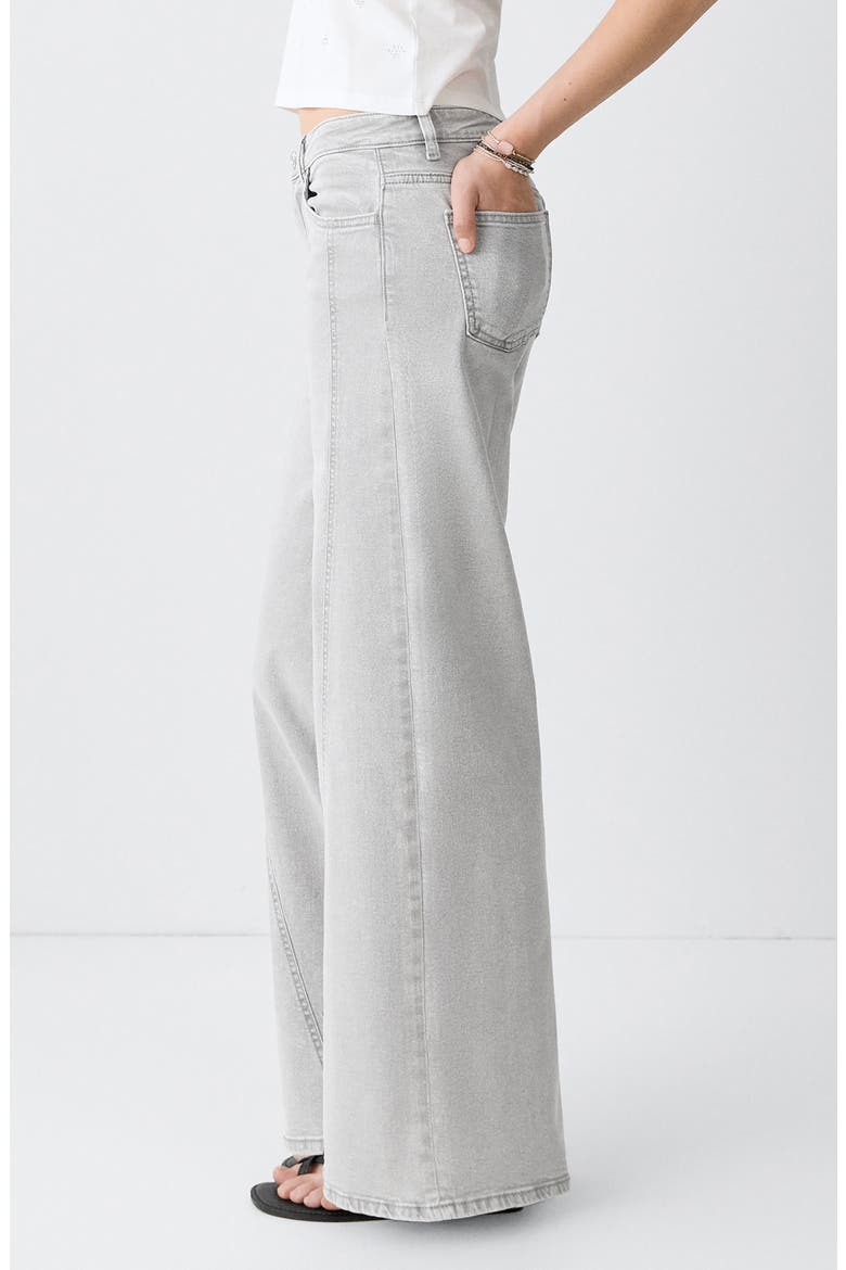 Low Waist Wide Leg Jeans, Alternate, color, DENIM GREY