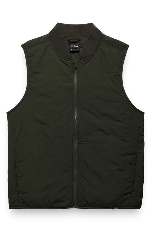 Prana Encinitas Reversible Quilted Vest In Green