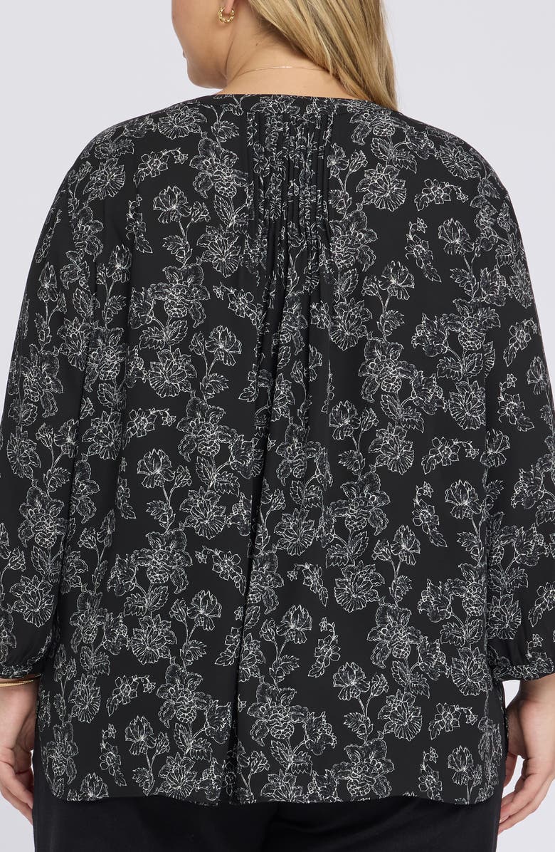 NYDJ Pintuck Top, Alternate, color, Floralesque