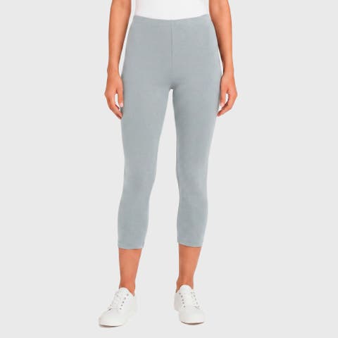 Women's Soft 100% Cotton Everyday Wear Capri Leggings