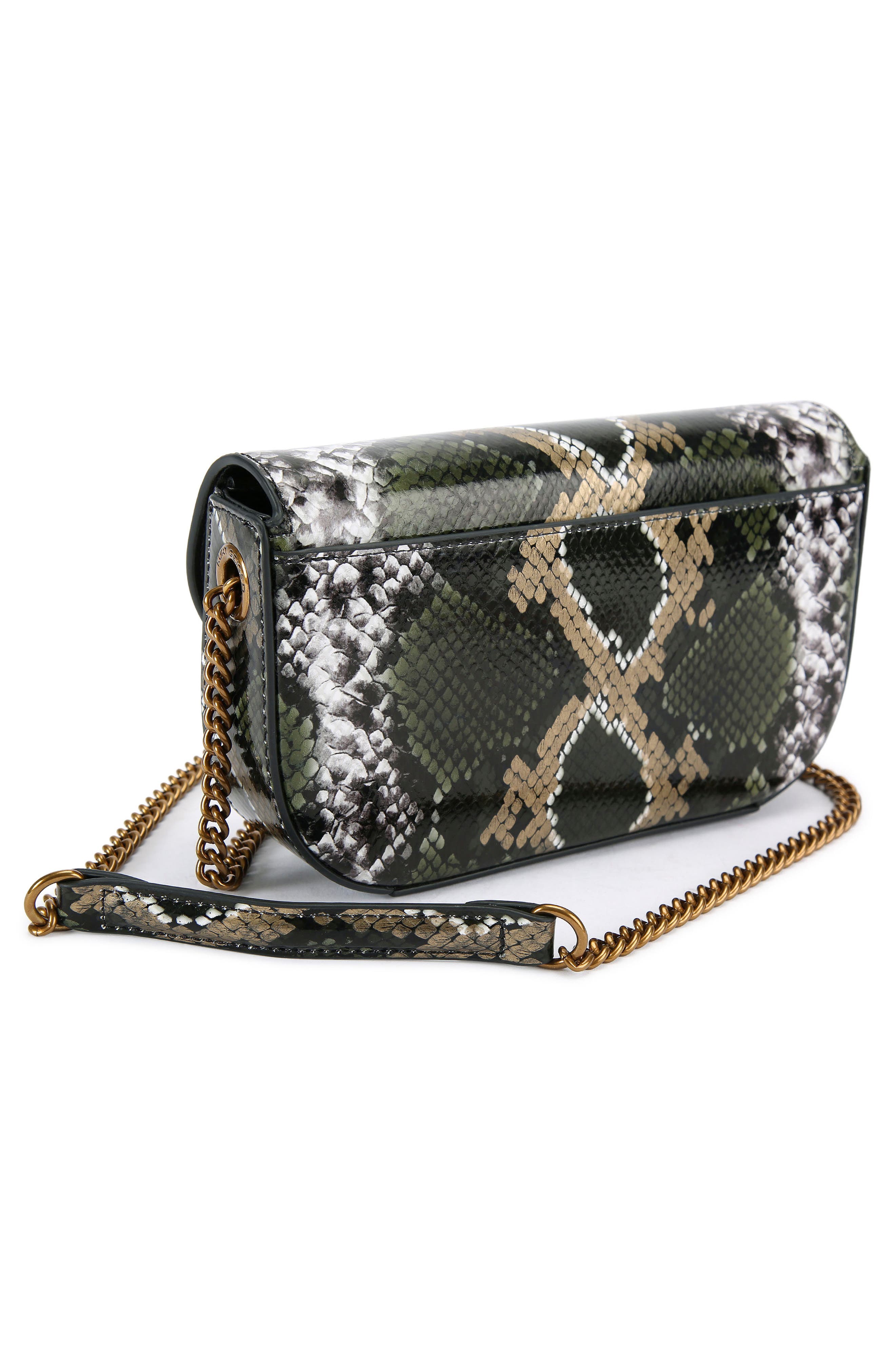 Kurt Geiger London Small Chelsea Croc Embossed Leather Crossbody Bag, Alternate, color, 