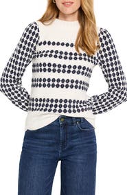NIC+ZOE Cotton Blend Waffle Sweater