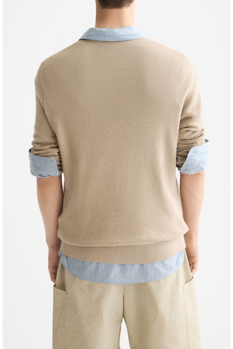 Linen & Cotton Sweater, Alternate, color, PLAZA TAUPE
