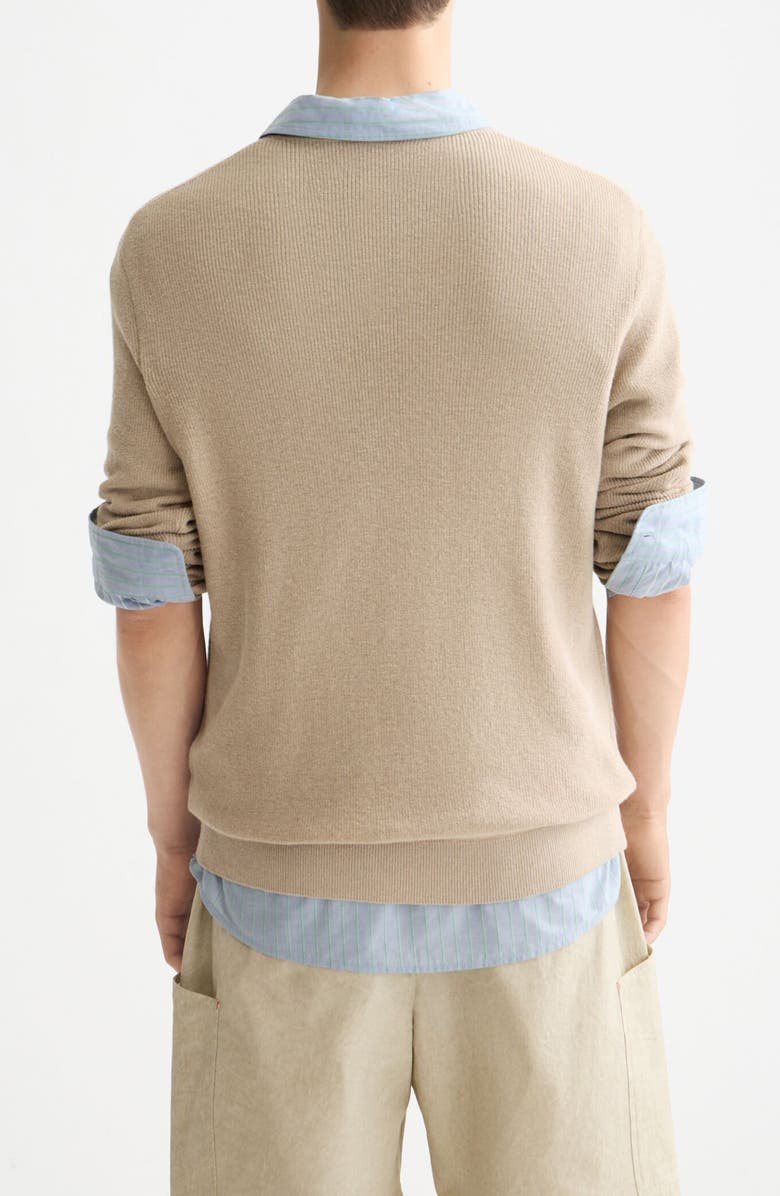 Scotch & Soda Linen & Cotton Sweater, Alternate, color, Plaza Taupe