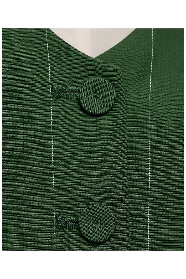 Pinstripe Suit Vest, Alternate, color, GREEN