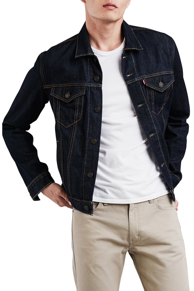 The Trucker Jacket, Main, color, RINSE TRUCKER