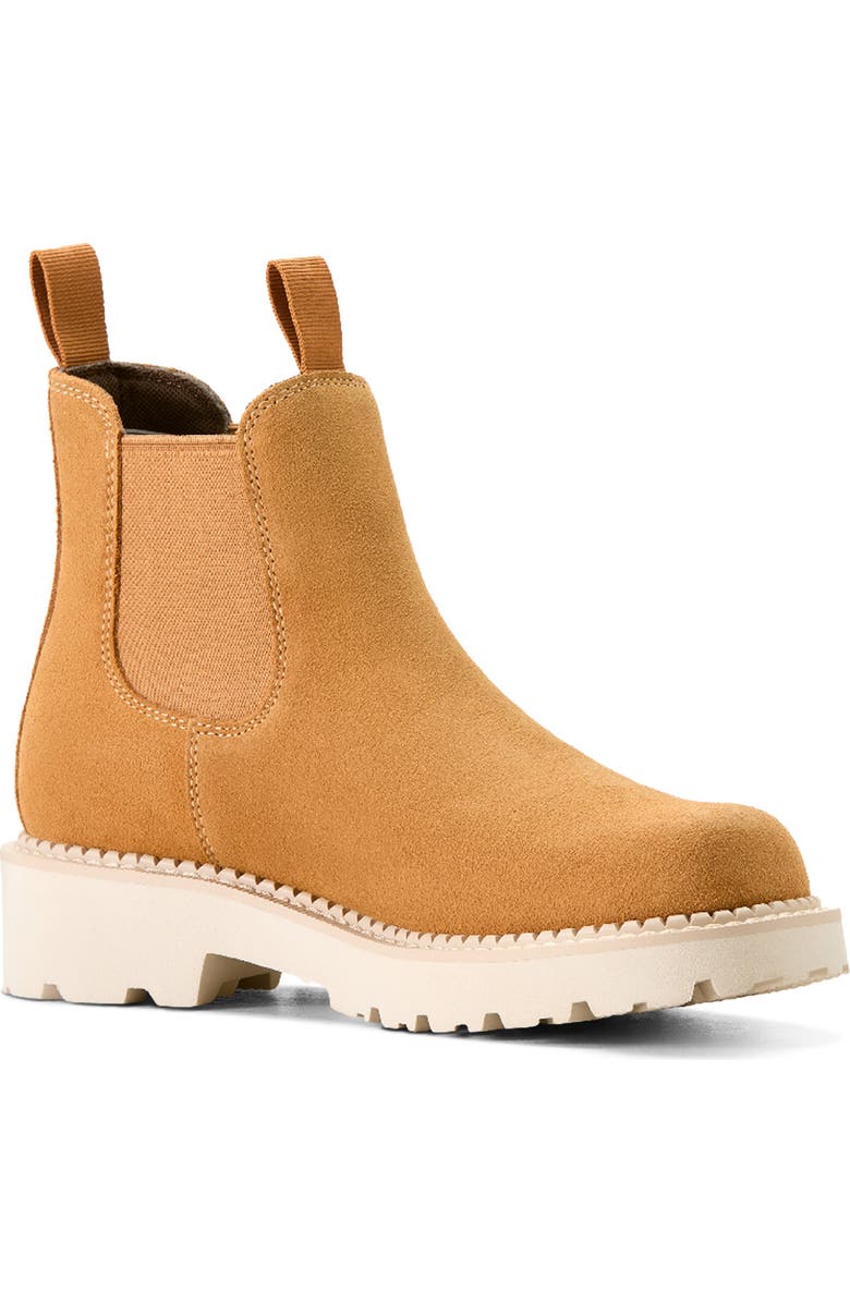 Ariat Lug Sole Chelsea Boot, Alternate, color, Wheat Suede