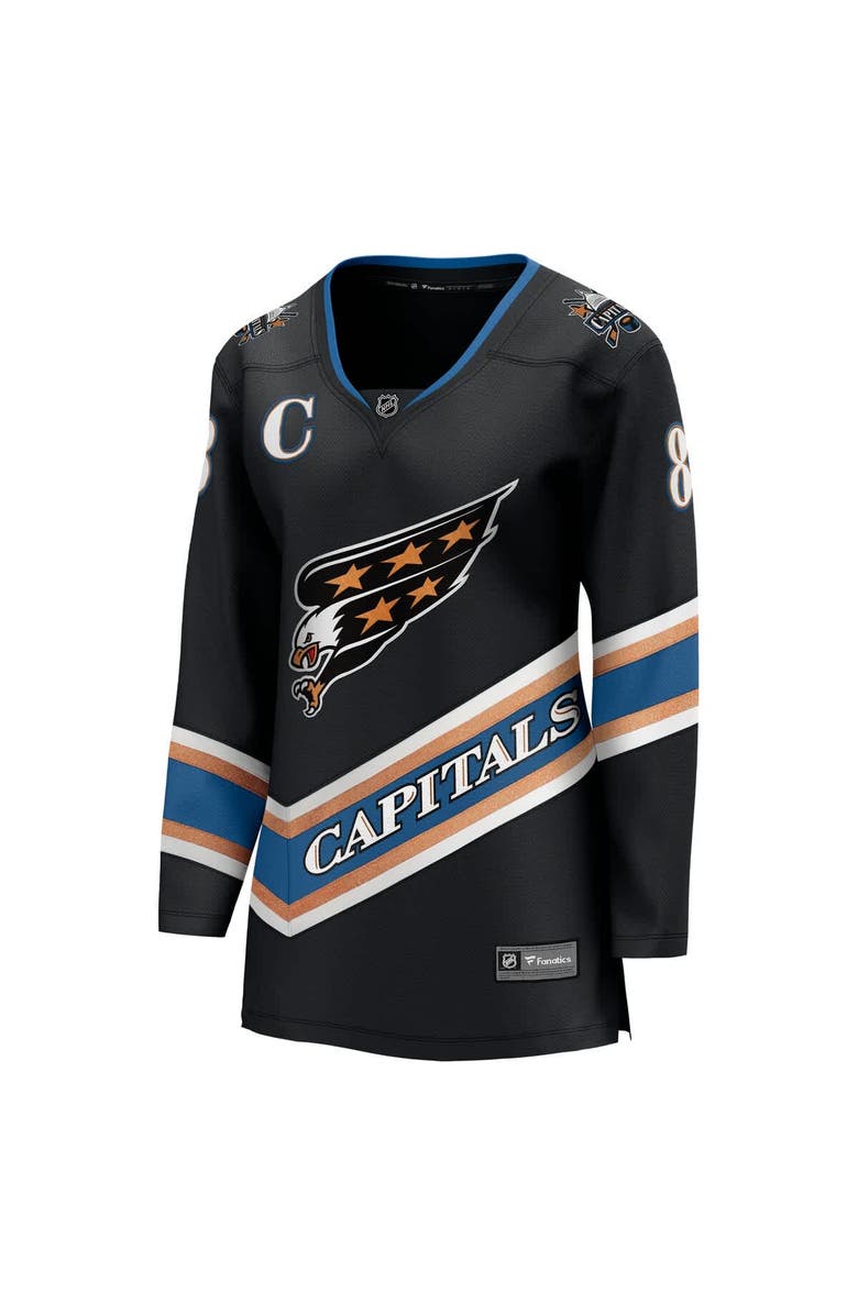 FANATICS Women's Fanatics Alexander Ovechkin Black Washington Capitals Alternate 50th Anniversary Premier Breakaway Player Jersey, Alternate, color, Black