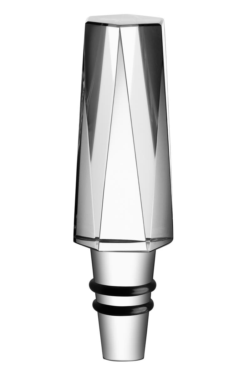 Sarek City Lead Crystal Stopper, Main, color, CLEAR